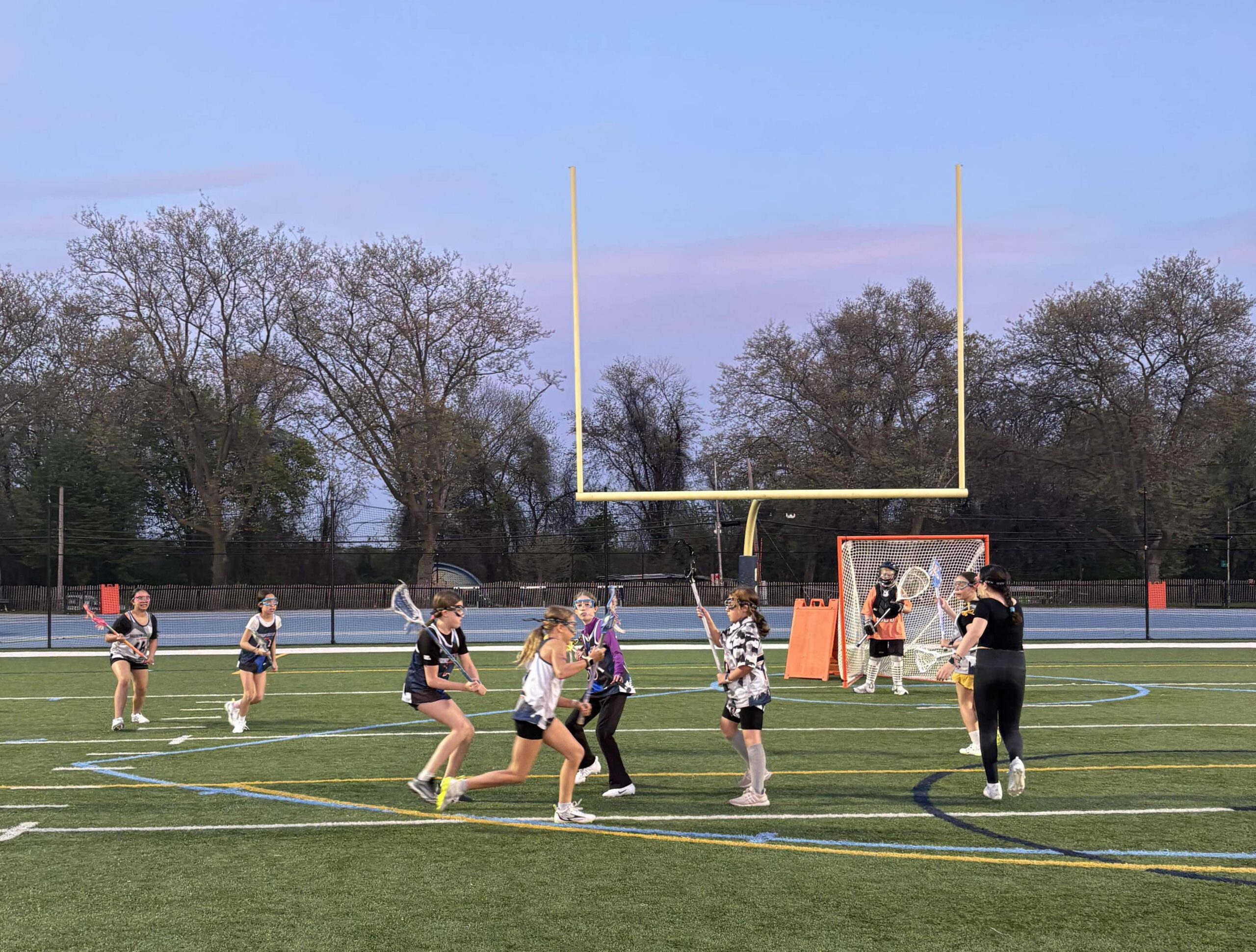 girls practice_sunset